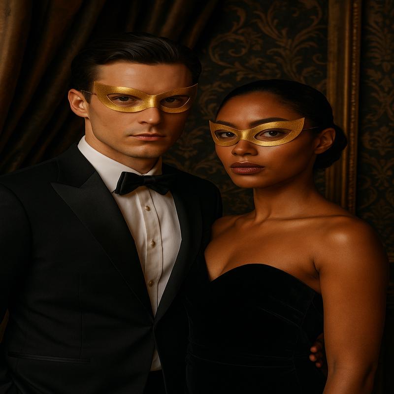 Bulk Masks - Spy - 4-12 Pcs - Gold