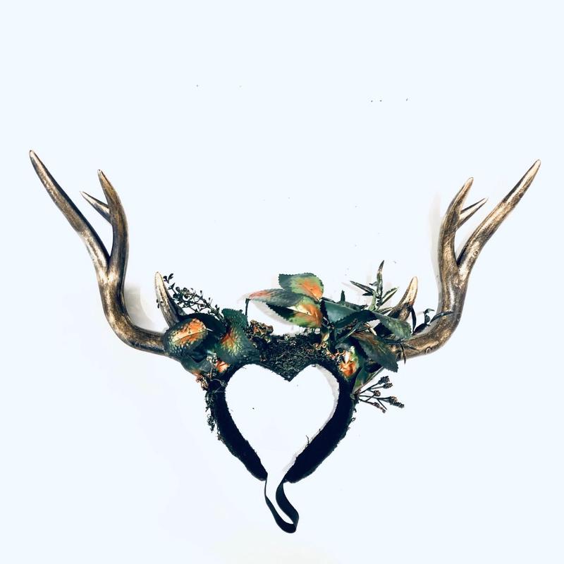 Deer Antler Headdress - Woodland Forest