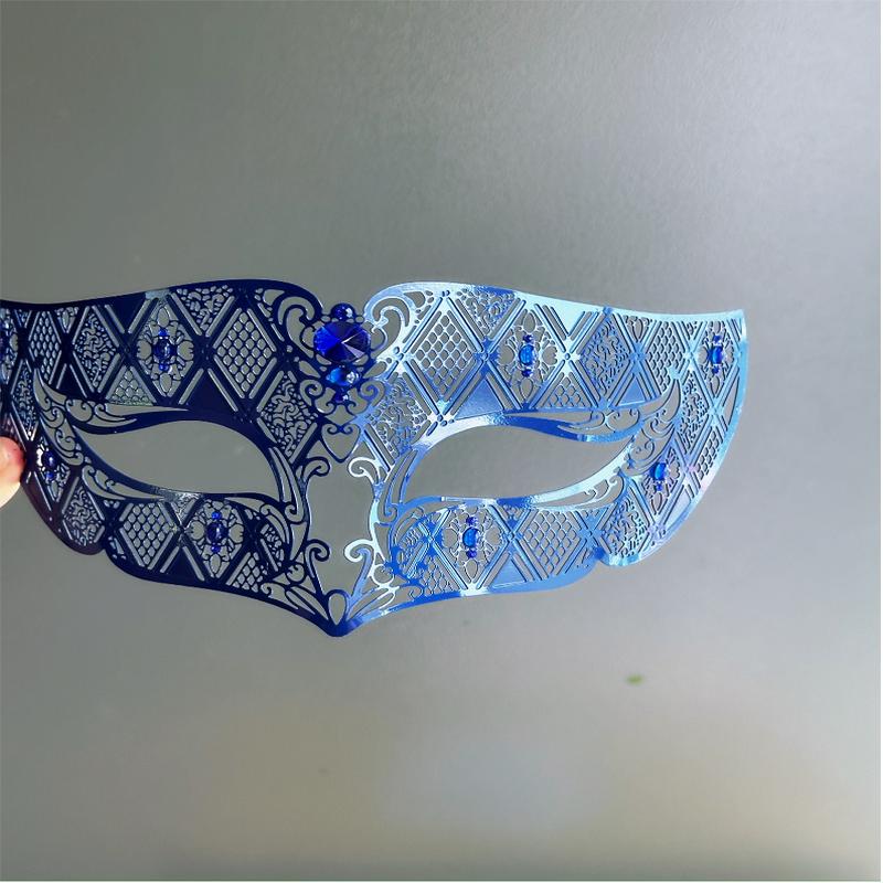 Minimalist  Metal Mask - Blue Sapphire