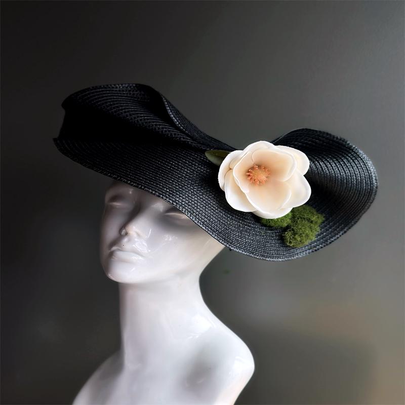 Black Straw Hat - Magnolia & Moss