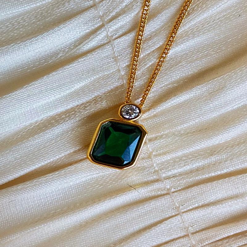 Verona - Necklace (Gold/Green)