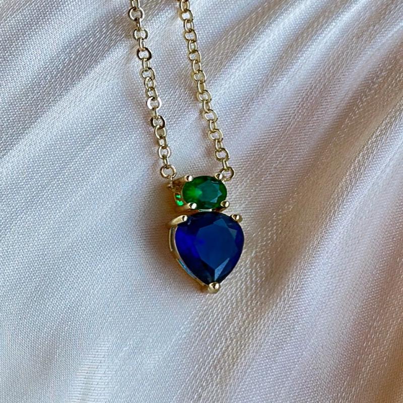 Taissa - Necklace (Gold/Blue/Green)