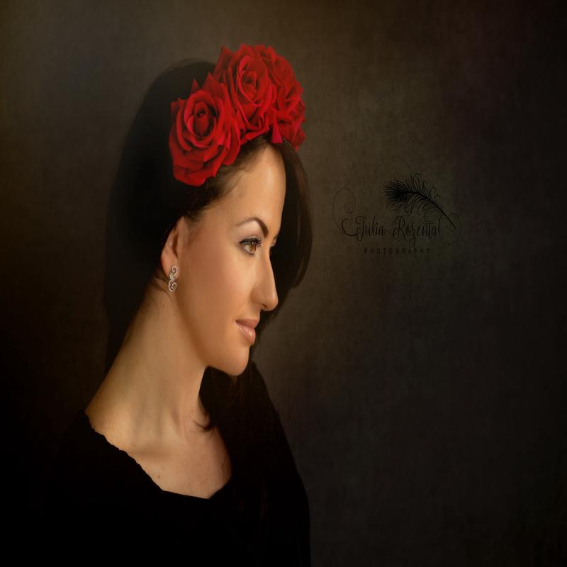 Rose Headband - Red