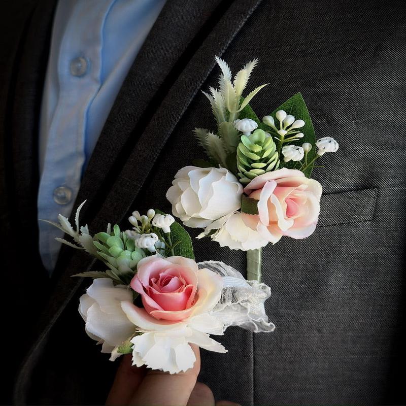 Meadow Blush - Boutonniere & Corsage