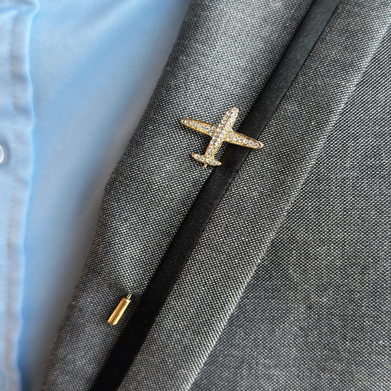 Crystal Airplane - Lapel Pin