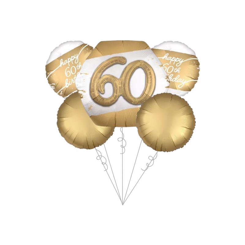 Golden Age 60th Birthday Basic Balloon Bundle