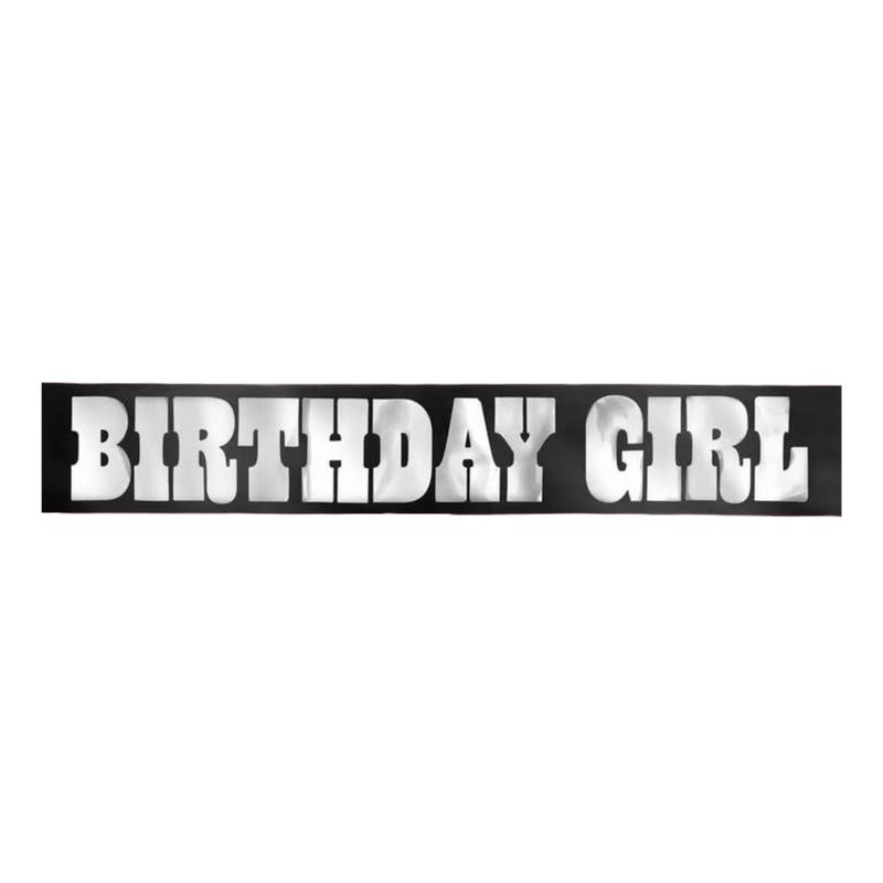 \"Birthday Girl\" Black and Iridescent Western Sash