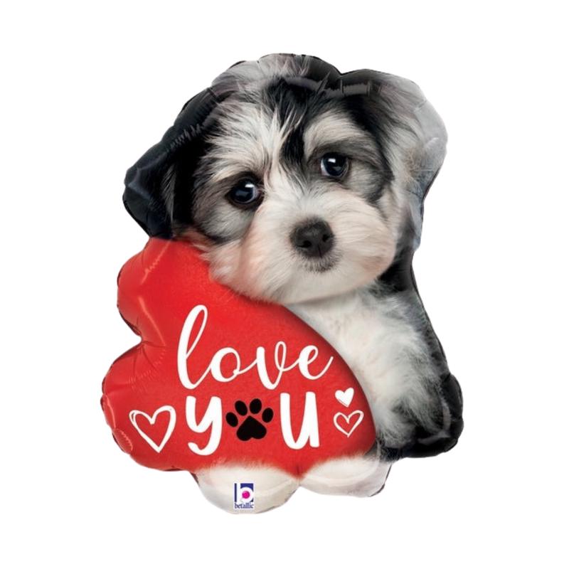 Puppy \"Love You\" Foil Balloon, 24in
