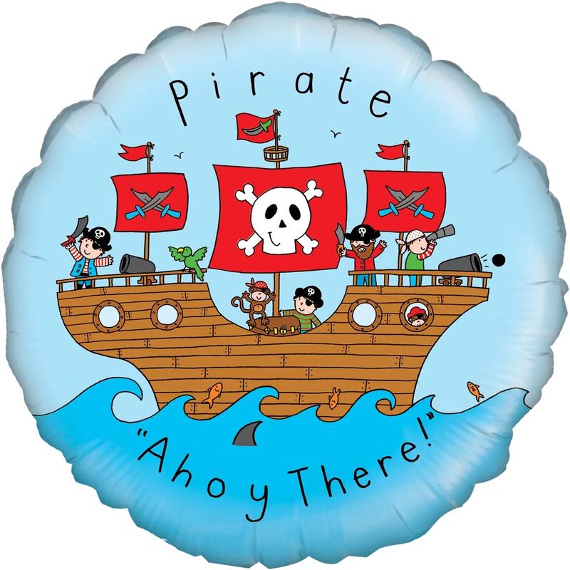 Blue Pirates in Ship Foil Balloon, 18