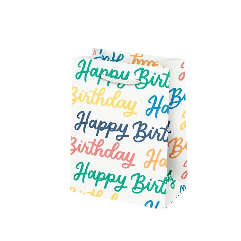 Rainbow Happy Birthday Script Bag - Small