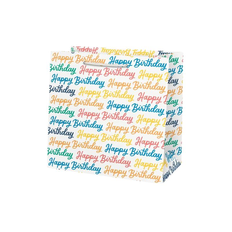 Rainbow Happy Birthday Script Bag - Large