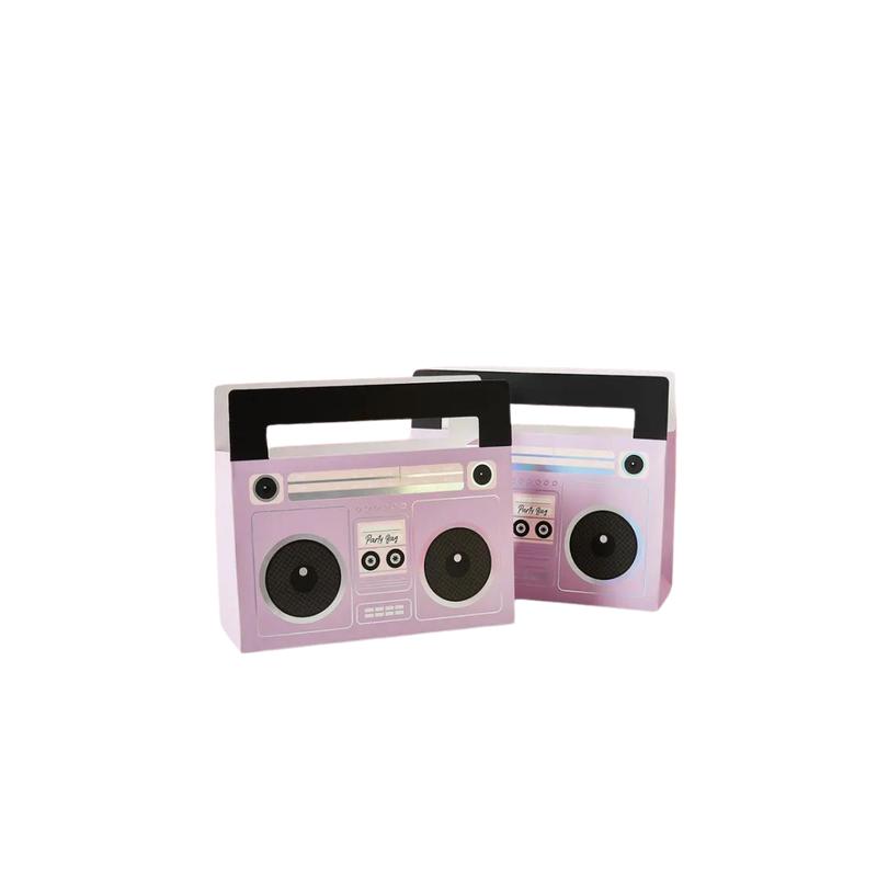 Pink Boombox Party Bags, 5Pk