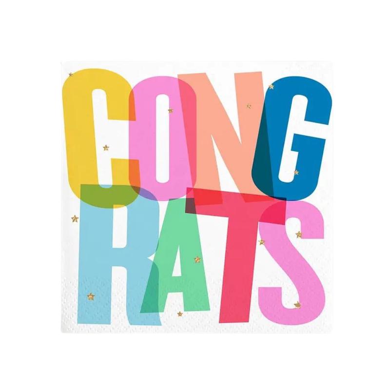 \"Congrats\" Cocktail Napkins
