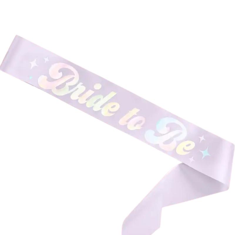 \"Bride to Be\" Iridescent Lavender Bachelorette Party Sash