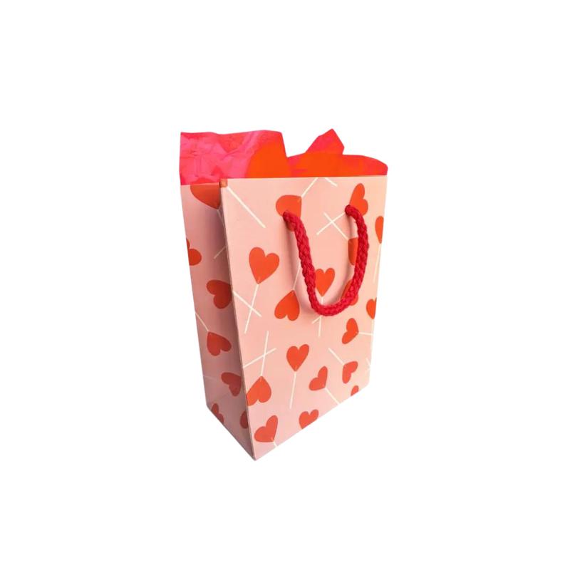 Pink Candy Crush Valentines Day Gift Bag - Small