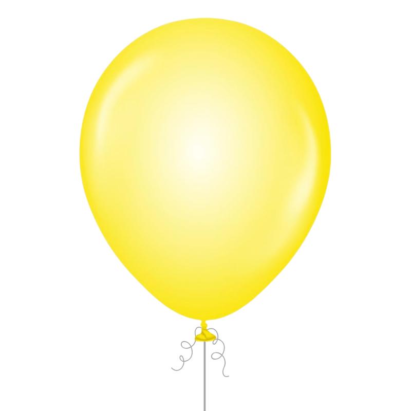 Yellow Latex Balloon, 12in