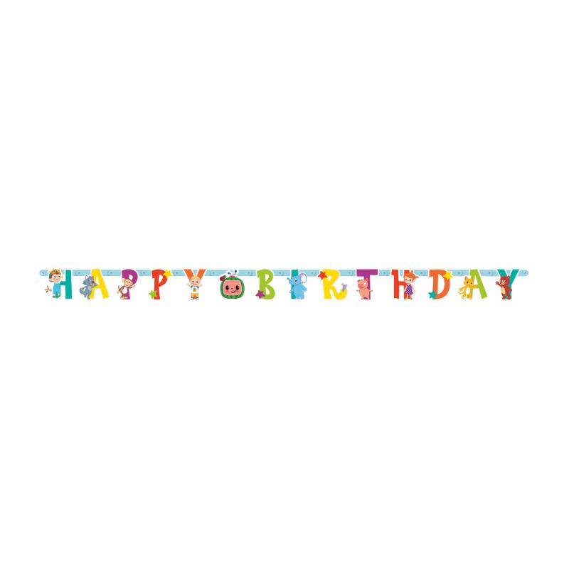 \"Happy Birthday\" Cocomelon Jointed Banner