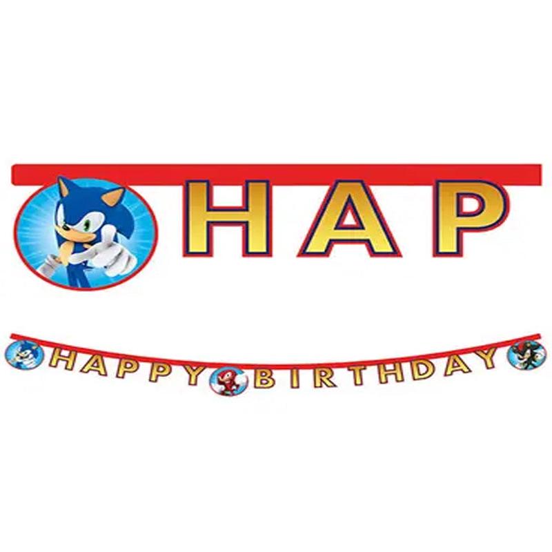 Sonic Speed \'Happy Birthday\' Letter Banner