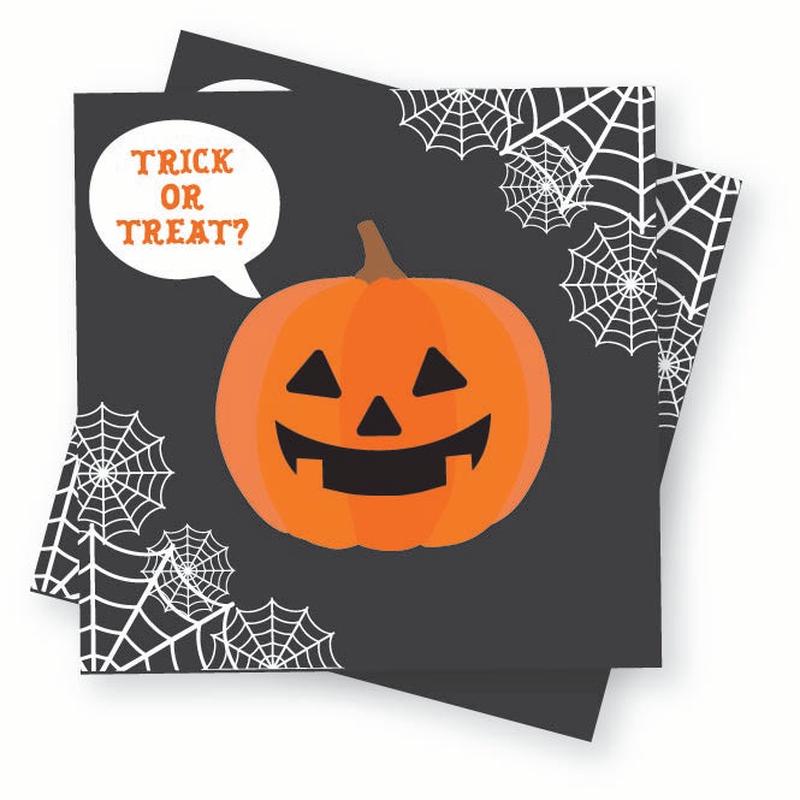 Spooky Spectacles Pumpkin Trick or Treat Napkins 33cm