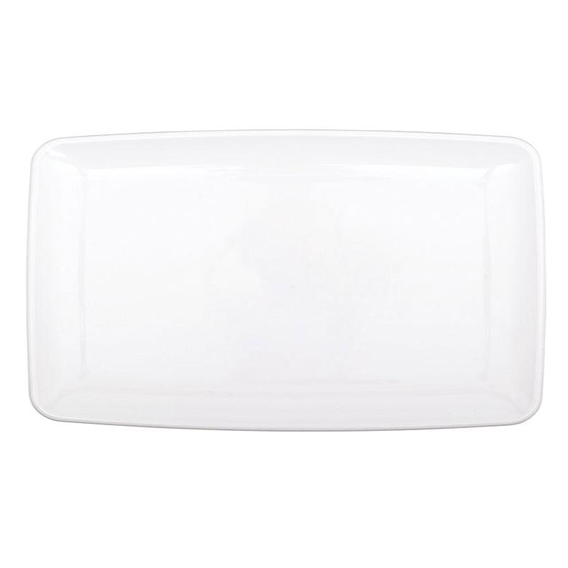 White Plastic Serving Platter - 20cm x 27cm