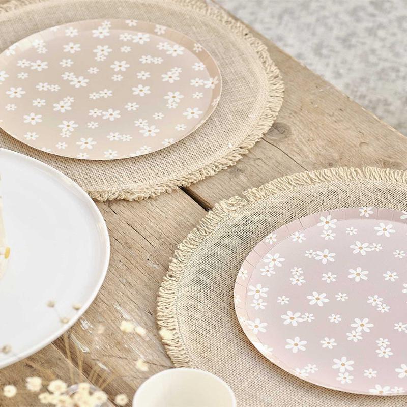 Ditsy Daisy Paper Plates - 22cm (8pk)