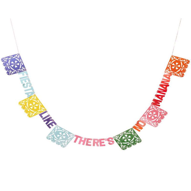 Fiesta \"Manana\" Paper Flag Bunting - 3m