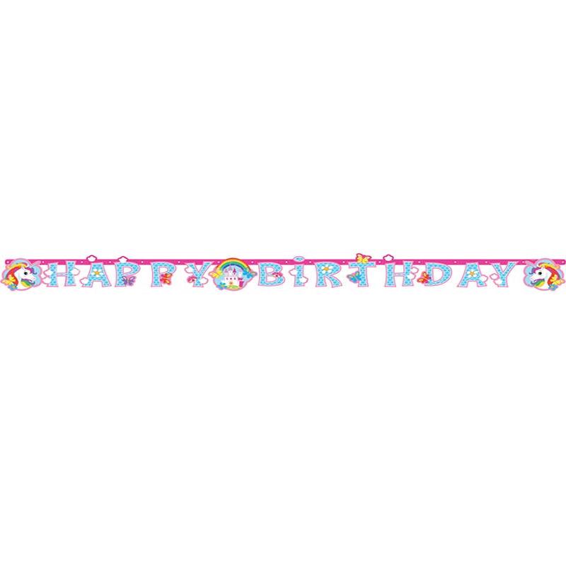 Unicorn Paper Letter Banner - 1.8m