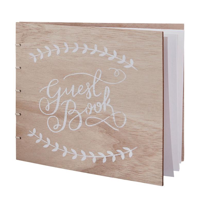 Boho Wedding Wooden Guest Book