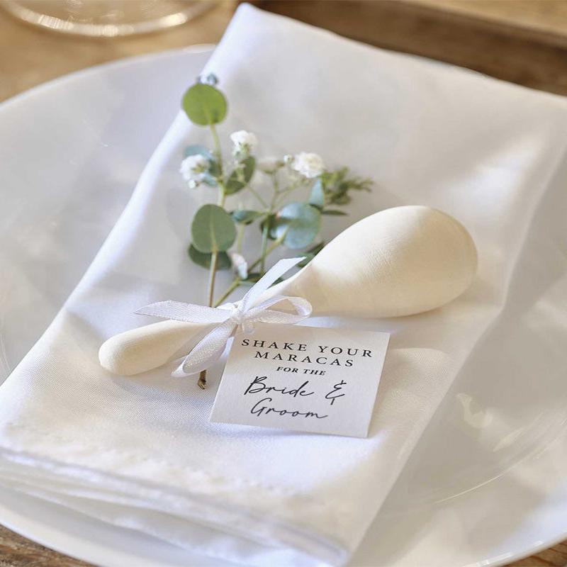 Rustic Romance Wooden Wedding Favours Maracas