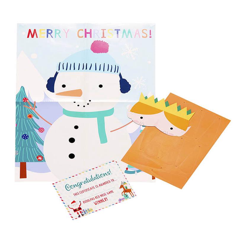 Christmas Pin the Nose on the Snowman Game