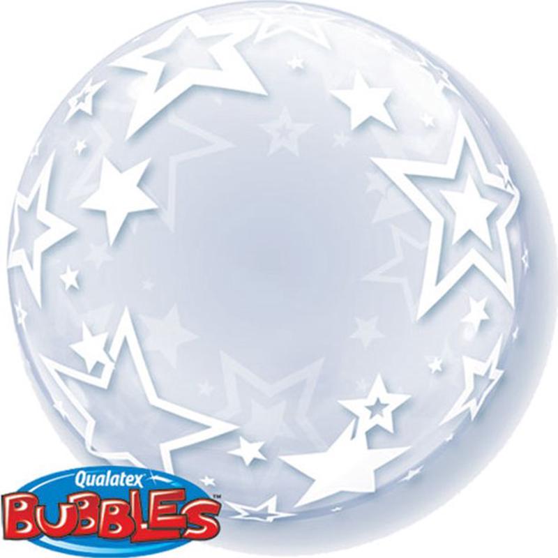 Stylish Stars Qualatex Deco Bubble Balloon - 24\"