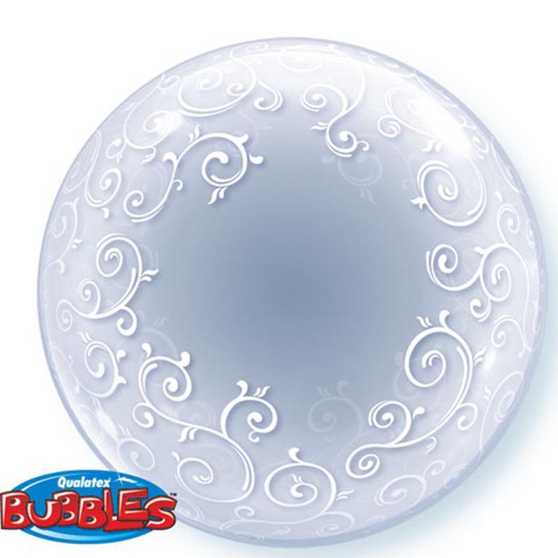 Fancy Filigree Qualatex Deco Bubble Balloon - 24\"