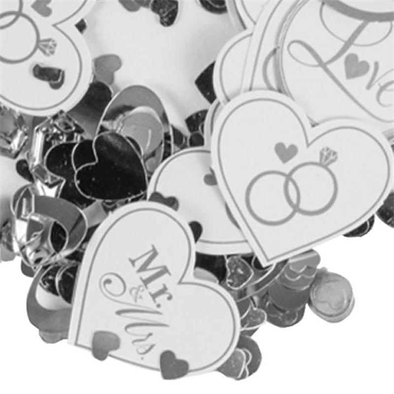 \'I Do\' White and Silver Wedding Confetti (34g pack)