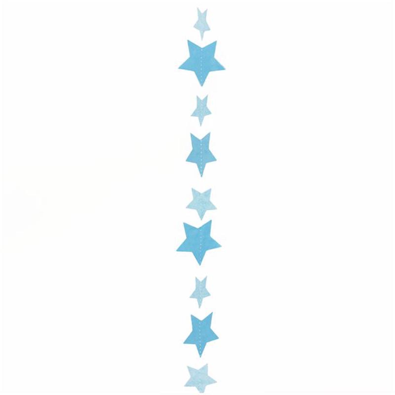 Blue Paper Stars Balloon Tail - 1.2m