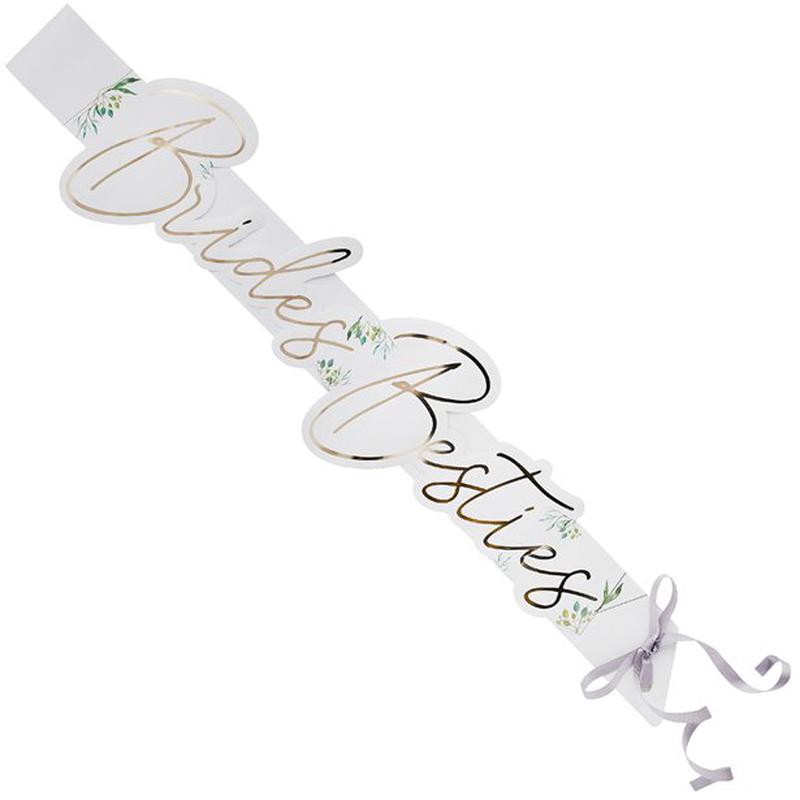 Botanical Hen \'Brides Besties\' Sashes (5pk)