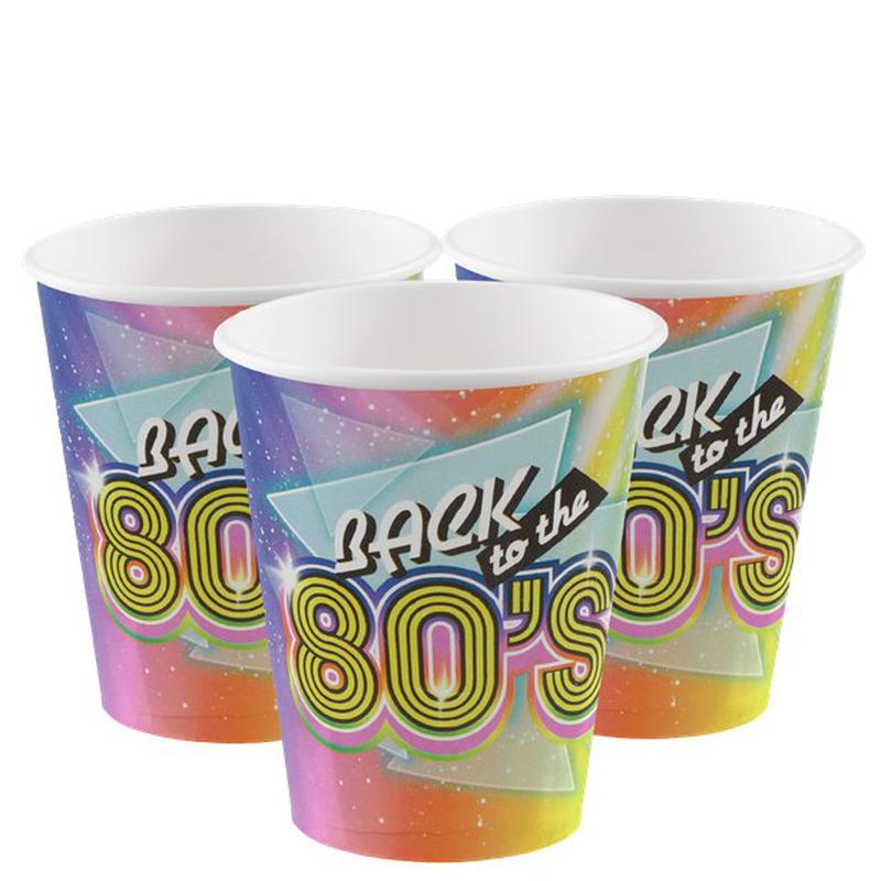 80\'s Paper Cups - 270cm (10pk)