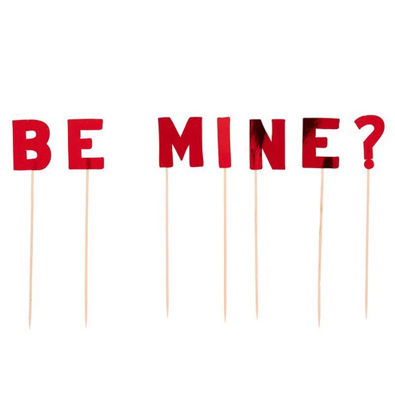 \"Be Mine\" Cake Pick Set