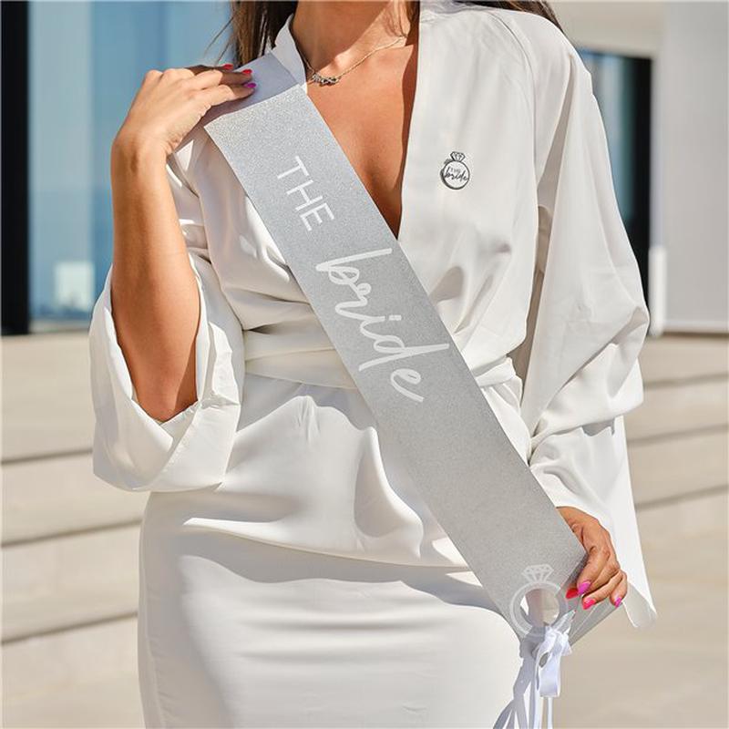 Silver \'Bride to Be\' Sash