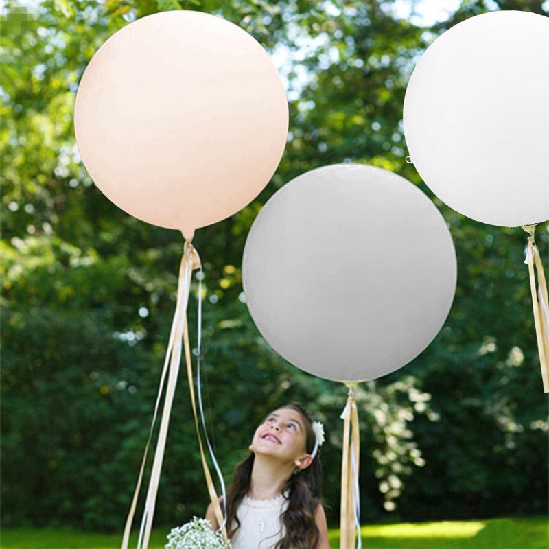 Three Foot Giant Neutral Balloons in Gray, White, Blush, Mauve, or Mocha 36\"