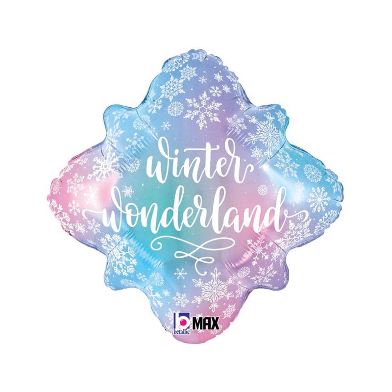 Winder Wonderland Snowflake Balloon 18\"