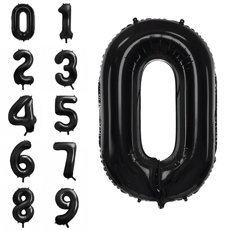 34\" Black Number Balloon 0-9