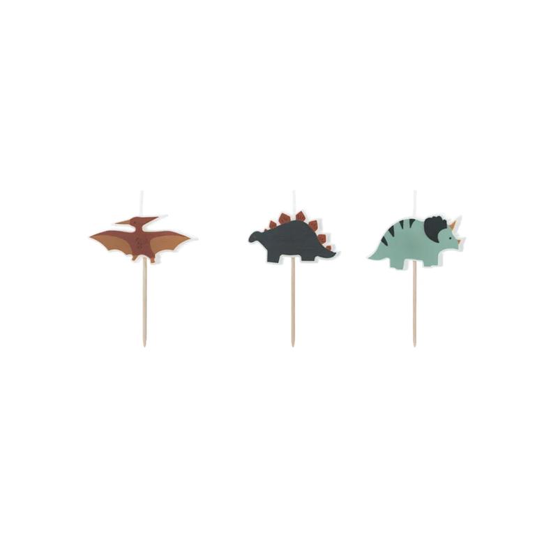 Dinosaur Birthday Candles 3ct