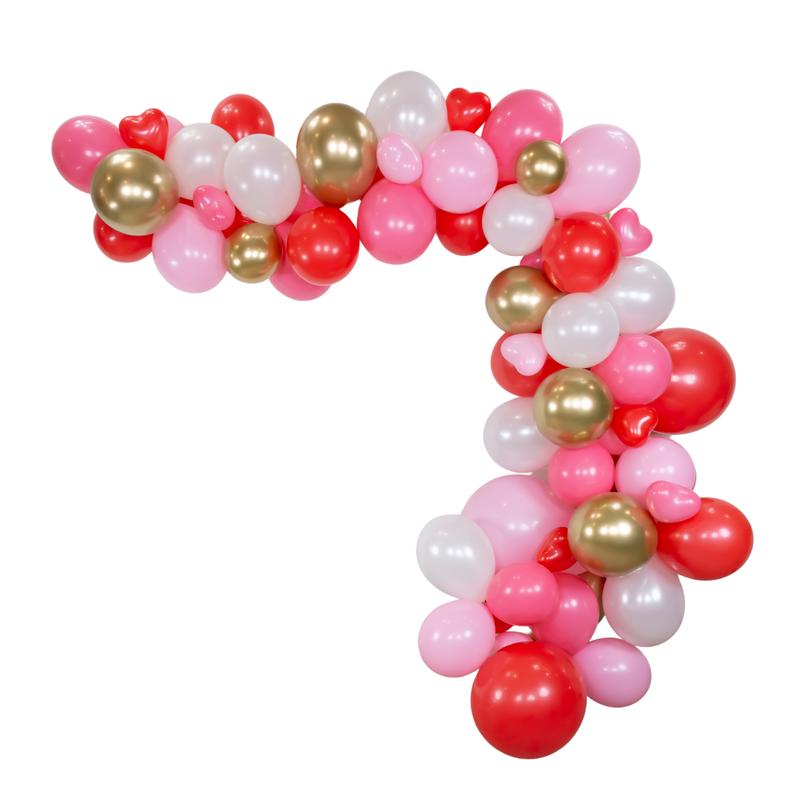 Pink, Red, & White Valentine\'s Day Balloon Garland Kit 9ft