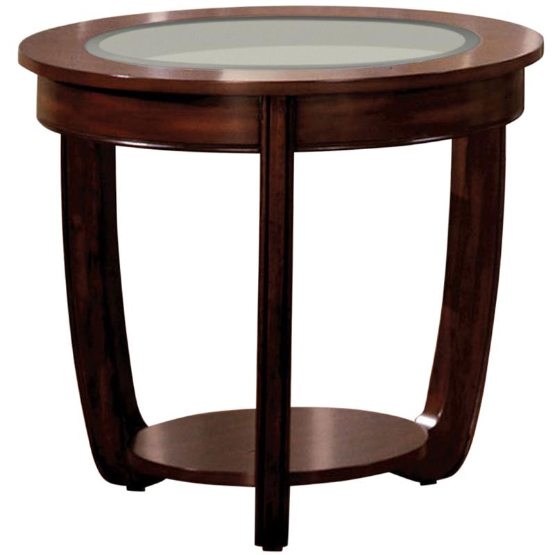 28\" Shervin Open Shelf End Table, Glass Top, Wooden Frame & Base